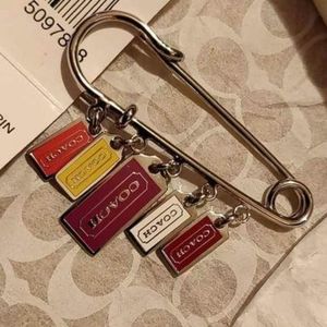 Authentic COACH "Kilt Pin", titled﻿ "Colors of COACH" (Safety Pin Brooche)